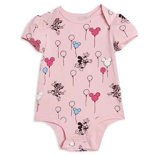 Disney Minnie Mouse Infant Baby Girls 3 Pack Cuddly Short Sleeve Bodysuits 12 Months #TOP2