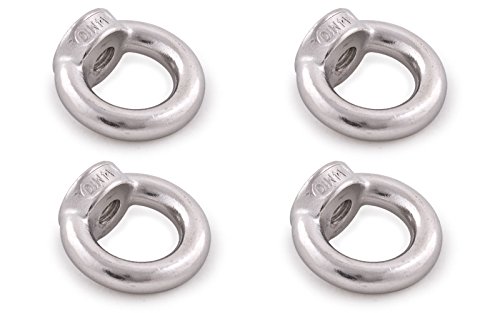 Preisvergleich Produktbild wellenshop 4X Ringmutter Edelstahl poliert M6 Gewinde