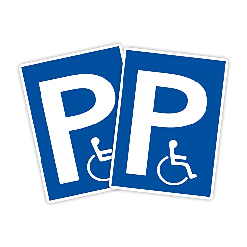 Panneau parking handicapés STROBO XXL 30x40cm en PVC 5mm résistant