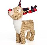 Chngeary Christmas Dog Toy for Large Dogs（Standing Reindeer）, Durable and Stuffed Christmas Squeaky Dog Toys, Dog for Interaction and Teeth Cleaning