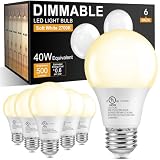TJOY Dimmable LED Light Bulbs 40W Eq,2700K Soft Warm White,A19 Standard E26