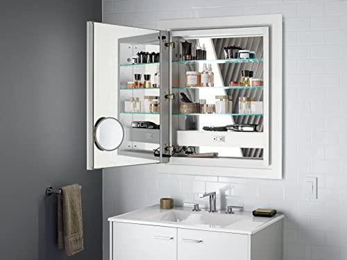 Kohler 99007-Tlc-Na Verdera 24" W X 30" H Medicine Cabinet With Lights, Recessed Or Surface Mount Bathroom Medicine Cabinet With Mirror #TOP4