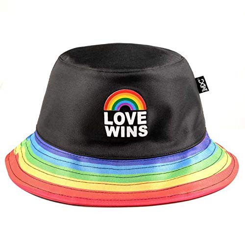 Chapéu Bucket Hat MXC BRASIL Original Love Wins LGBT Tamanho:Único;Cor:Preto