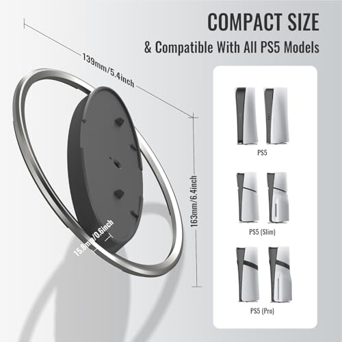 DUEQID Support Vertical pour PS5 Slim et PS5 Pro, Support pour Console PS5 Slim/PS5 Pro, Disque et édition numérique – vue 5