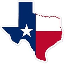 Texas State Map Flag car bumper window sticker 4" x 4"