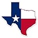 Texas State Map Flag car bumper window sticker 4" x 4"