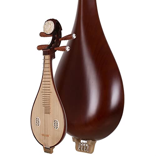 KESHUO Instrumento Chino laúd Liuqin National Arrancado Instrumento Musical Pulido Hierro Rojo Hierro De Madera Frijol Pipa Pequeña Pipa Liuqin Etapa Rendimiento