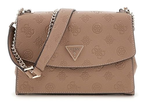 Sac à épaule GUESS Cresidia II convertible dark taupe avec logo chic