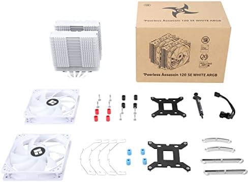 Thermalright Peerless Assassin 120 SE White ARGB CPU Air Cooler,6 Heat Pipes Cpu cooler, Dual 120mm TL-C12CW-S PWM Fan,Aluminium Heatsink Cover,AGHP Technology, for AMD AM4/Intel 1700/1150/1551/1200