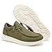 FW FRAN WILLOR Mens Wide Shoes Width Toe Box Slip-on Loafers Casual Walking Shoes for Men Olive Green 10.5