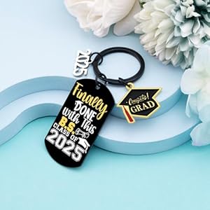 Class of 2025 graduation decorations college graduation gifts for him her women senior 2025 keychain for daughter son phd high school graduation decorations masters degree preschool  urban country home decor