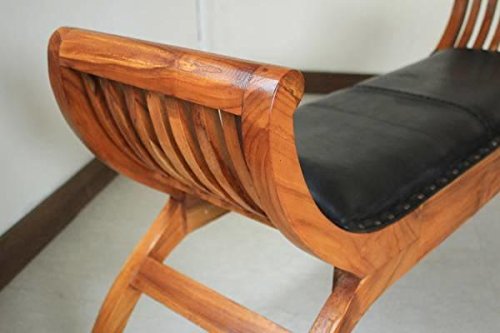 Amazon｜【アジアン家具】 カルティニ ベンチ 2人掛け 無垢材