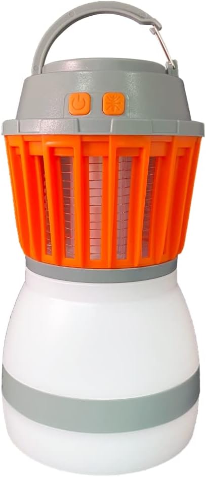 (GG-ZAPPY) Zappy Rechargeable Lantern with Built in Bug Zapper, USB Rechargeable Lantern, 330 Lumens, Orange