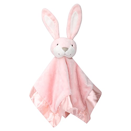 Zooawa Baby Security Blanket, Soft Stuffed Animal Bunny Plush Security Blanket Soothing Toy for Baby Toddles Kids, Rabbit