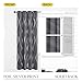 NICETOWN Grey Blackout Floral Pattern Curtains for Living Room 84 inch Long 2 Panels Set, Noise Reducing Thermal Insulated Wave Line Foil Print Bedroom Drapes for Patio Sliding Glass Door (52 x 84)