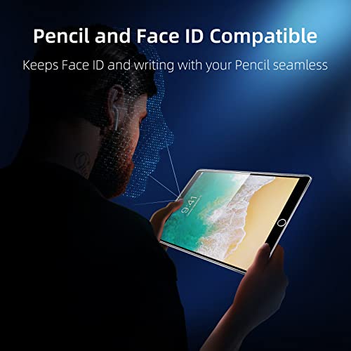 NEW'C 2 Pack Designed for iPad 9.7 Inch (2018/2017,6th/5th Generation),iPad Air 1,iPad Air 2,iPad Pro 9.7 Inch Screen Protector Tempered Glass, Ultra Resistant (Easy Installation Frame) - Image 2