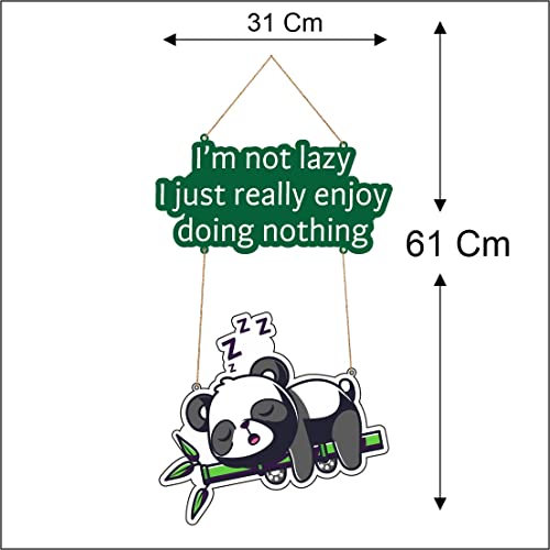 Image of Zesta Panda Wall Decor /Wooden Wall Hanging Decorative Items /Hanging Home Wall Decor Items /MDF Decoration Items /Cute Wall Art For Living Room /Home Decor Items Living Room
