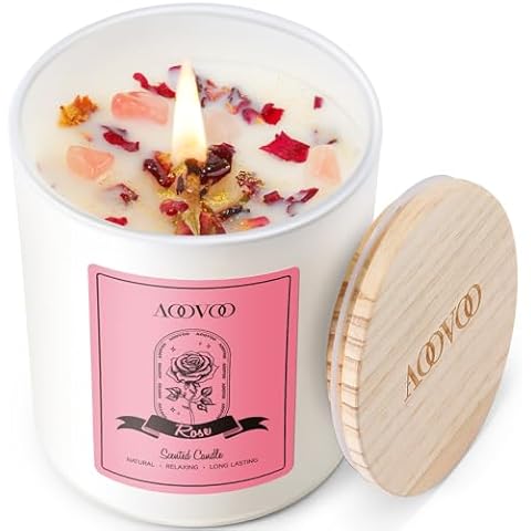 AOOVOO Rose Scented Aromatherapy Candle Cover