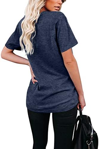 WIHOLL Women Summer T Shirts Short Sleeve Rounded V Neck Pocket Tee Tops 3 WIHOLL Women Summer T Shirts Short Sleeve Rounded V Neck Pocket Tee Tops