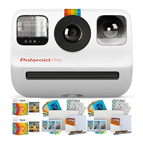 Polaroid GO Instant Camera Everything Box Bundle with 3 Pack Go Film and Go Keepsake Kit Bundle (5 Items)
