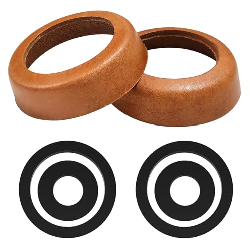 Ledermanschette für Schwengelpumpe Typ 75, 2 Stück Ersatzkolben für Schwengelpumpen, Kolbenmanschetten für Handpumpe Wasserpumpen Gartenpumpe Brunnenpumpe(Braun)