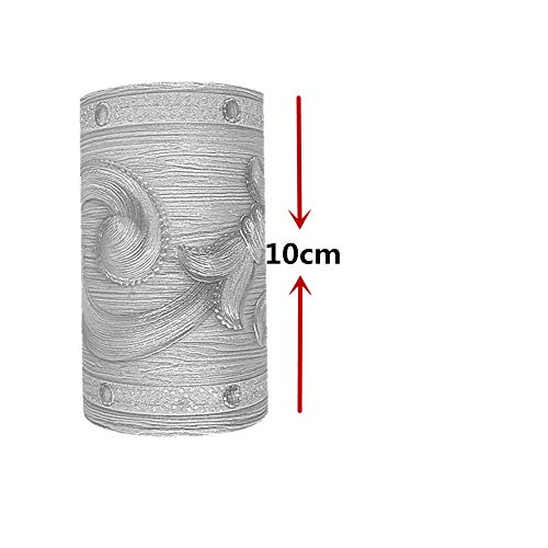 Simplemiuji Silver Flower 3D Wallpaper Border Peel & Stick Pvc Wall Covering Kitchen Bathroom Bedroom Tiles Decor Sticker,4 Inch By 16.5 Feet1 thumb #4