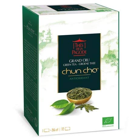 Thés de la Pagode - Té Chun Cha - Tamaño conveniente y económico - 90 bolsitas de té - Beneficios antioxidantes y adelgazantes