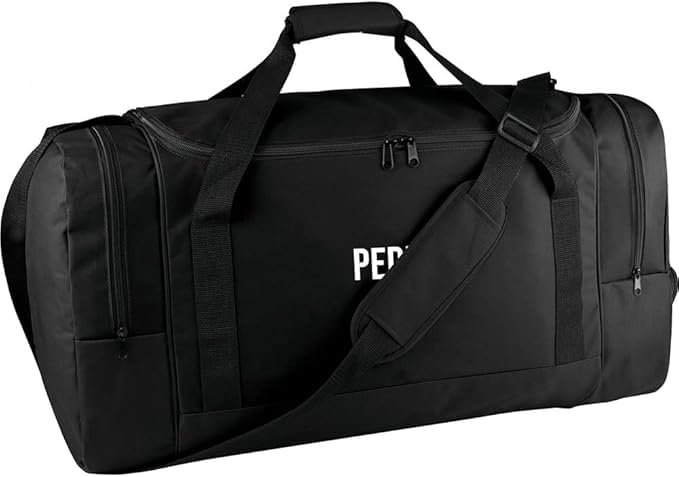 Bolsa de Deporte Personalizada, Fútbol, Gimnasio, Compartimento para Calzado, Capacidad 55 litros (Negro)