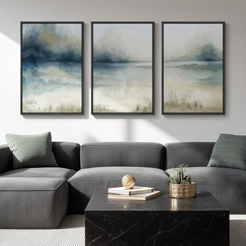 Large Framed Abstract Nature Landscape Wall Art for Living Room,