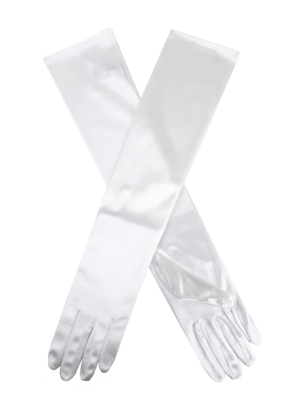 Dents Women's Long Satin Evening Gloves IVORY ONE