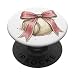 Baseball Mom Coquette Pink Bow Mothers Day Baseball Mama PopSockets Adhesive PopGrip