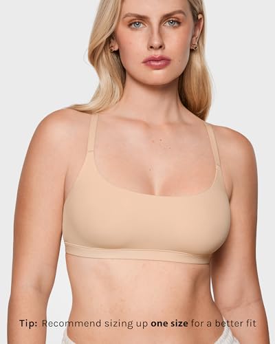 INLYRIC Women's Inbarely Soft Racerback Bralette - Wireless Full Coverage No Padding Unlined Bralette2