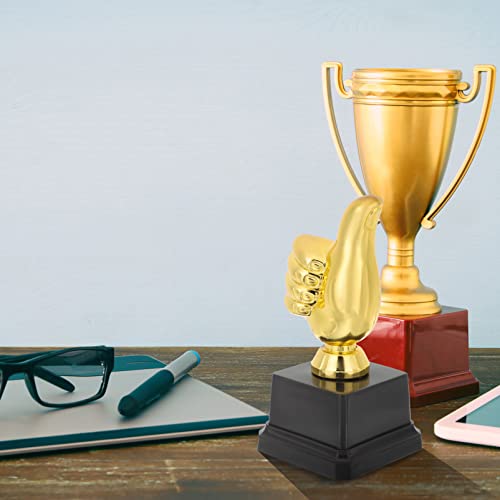 Gatuida 1 Conjunto de Troféus E Prêmios Brinquedos Polegares para Cima Troféus Troféu de Ouro Troféu