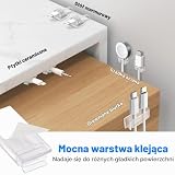 aceyoon 120 sztuk samoprzylepnych uchwytów kablowych, przezroczystych, zestaw do zarządzania kablami na biurko w 3 rozmiarach (mały/średni/duży), klipsy kablowe i zaciski kablowe do biurka, biura i