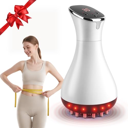 Lymphatic Drainage Massager & Anti Cellulite Massage Tool,Fascia Blaster for Cellulite,Helps Reduce Stretch Marks for Legs, Arms & Belly,Body Sculpting Machine with Microcurrent, Light, Vibration