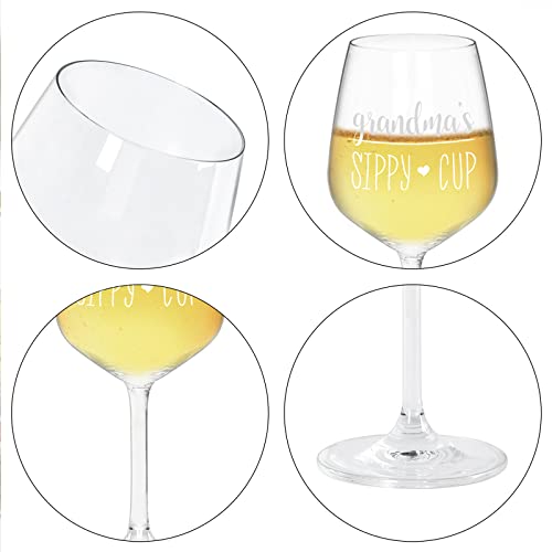 Gtmileo Grandma Gift - Funny Grandmother's Sippy Cup Wine Glass 15Oz, Mother's Day, Birthday Gift For Grandma, Nana, Gigi, New Grandma, Christmas Pregnancy Congratulation Gift From Daughters Sons Kids #TOP4