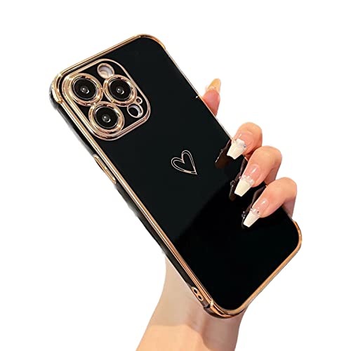 Coque iPhone 15 Pro Max jolie idée cadeau pour filles et femmes motif cœurs élégants