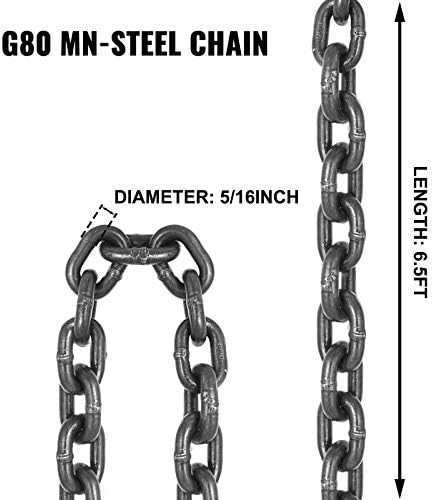 Mophorn Chain Hanging Stop Chain 2 m 4 Strand High Strength Chain Can Be Shortened (2 m 4 Strands)