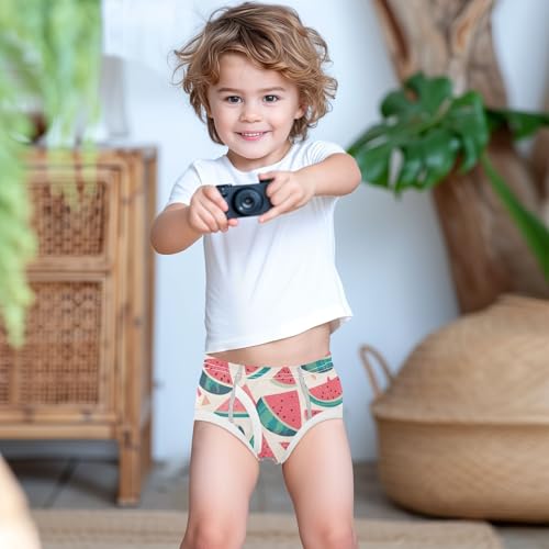 KLL Watermelon Pattern Toddler Boys' Cotton Briefs Breathable Children Undies 6