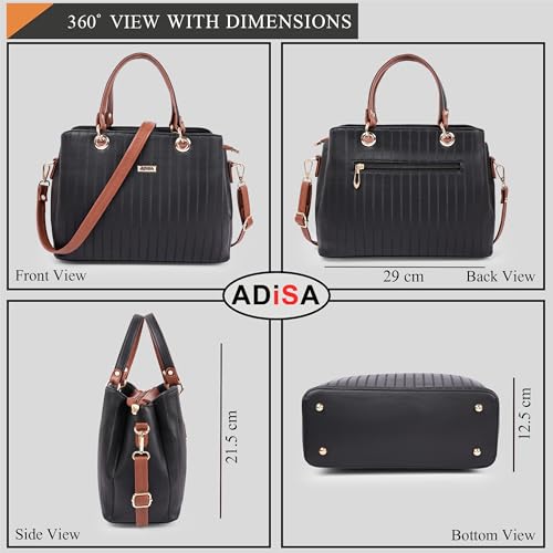 ADISA texture stripes handbag shoulder bag for women and girls with sling belt 2 41Vehfi9scL. SL500