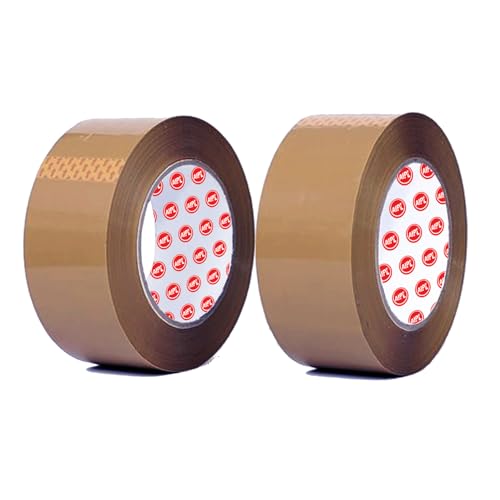 AIPL BOPP Packaging Brown Tape - 48MM X 50 Meter| Pack Of 2 | For Packaging Decorating And DIY Works