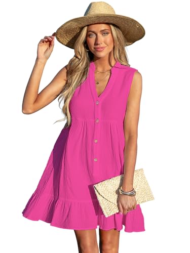 Image of CUPSHE Women Swimsuit Coverup 100% Cotton Ruffle Hem Beach Cover Up Dresses