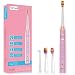 Sonic Electric Toothbrush Rechargeable for Adults and Teens - ADA Accepted, Orthodontic Cleaning for Braces, Whitening Toothbrush with 3 Brush Heads USB Charging for 30 Days Usage, Packaging May Vary
