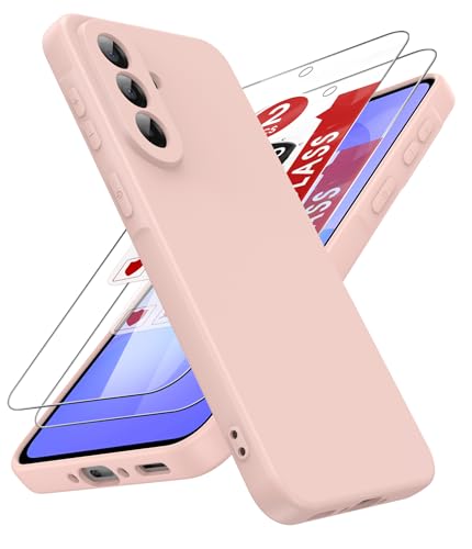 Coque Samsung Galaxy A37 5G LeYi en silicone liquide avec 2 verres trempés
