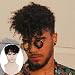 Rossy&Nancy 2021 New Toupee for Man Europen Human Hair Replacement Systems Men Hairpiece Mono Lace with PU Around Small Curly Wig (Natural Black Color, 9