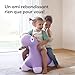 QUUT Hoppi Dino Inflatable Bouncy Animal Toy - Cute Toddler Bouncer & Hopper Toy for Kids - Durable Inflatable Bouncy Toy for Indoor Fun for Active Play & Balance - Lavender