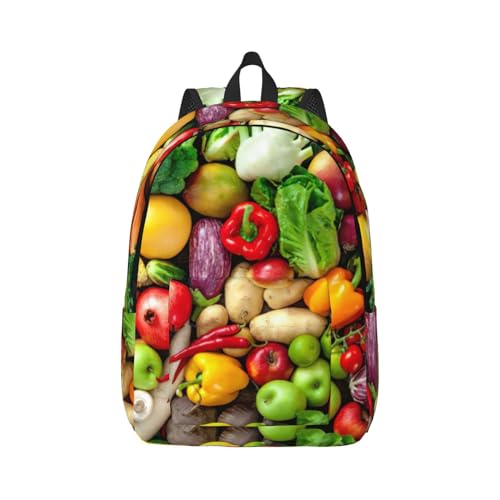 Mochila de mano para mujer con estampado de frutas bolsa de viaje y laptop funcional 1