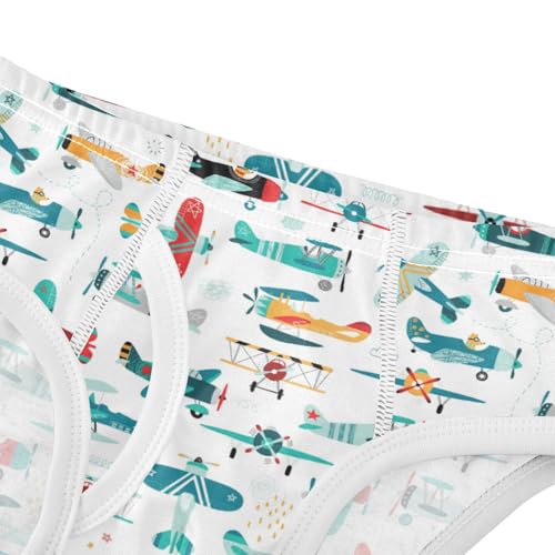 Boys' Exclusive Briefs Toddler Underwear 95% Combed Cotton Boxerbriefs 2T Airplane Pattern 644