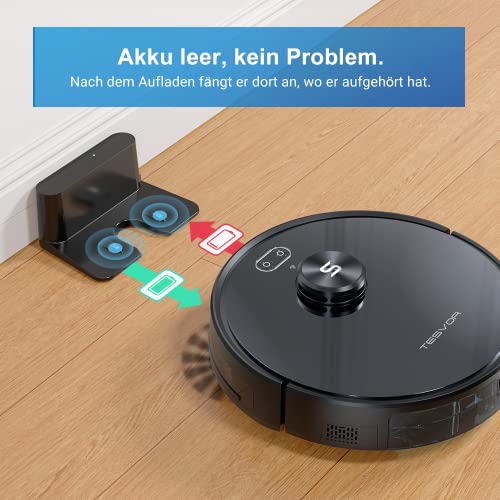 Tesvor Robot aspirateur S6, Super Puissant 2700 PA, autonomie : 120 Min, Anti-allergie, avec Navigation Laser, Application d’élimination des Poils d’Animaux, Commande vocale et Zones d'interdiction - Image 7