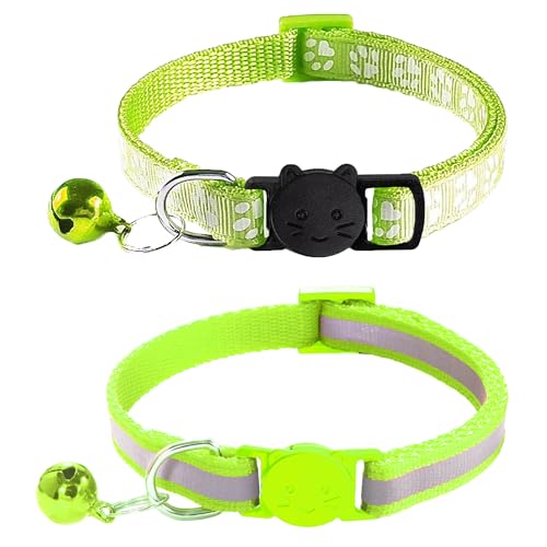 zulinlong 2 Pack Cat Collars - Reflective, Breakaway Design with